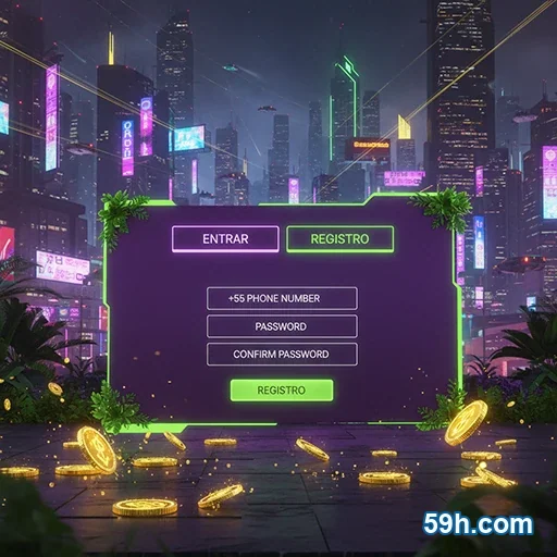 Login fluido em tela mobile na plataforma 59h.com